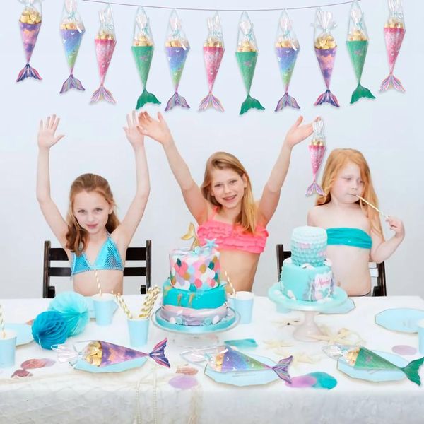 

frigg little supplies theme decor mermaid banner balloon for kids favor happy birthday wedding party deco