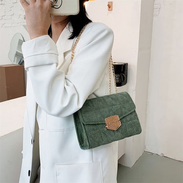 

simply crossbody bags lady chain travel small handbags woolen solid color shoulder messenger bag for women 2020
