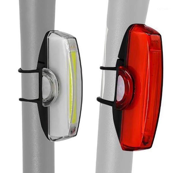 

bike lights rear light usb rechargeable bicycle cob lamp led tail front cycling safety lights1