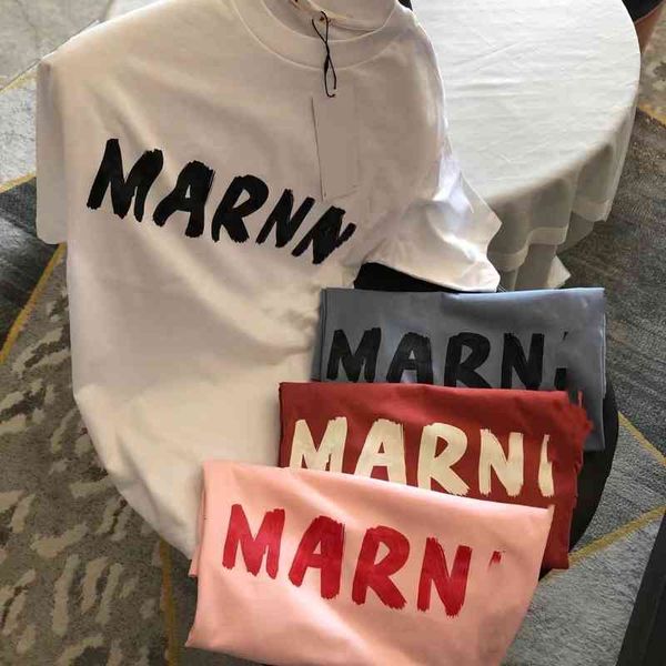 

women's t-shirt ouge chao brand early spring simple fashion leisure versatile cotton letter printed short sleeve t-shirt women lnq4, White