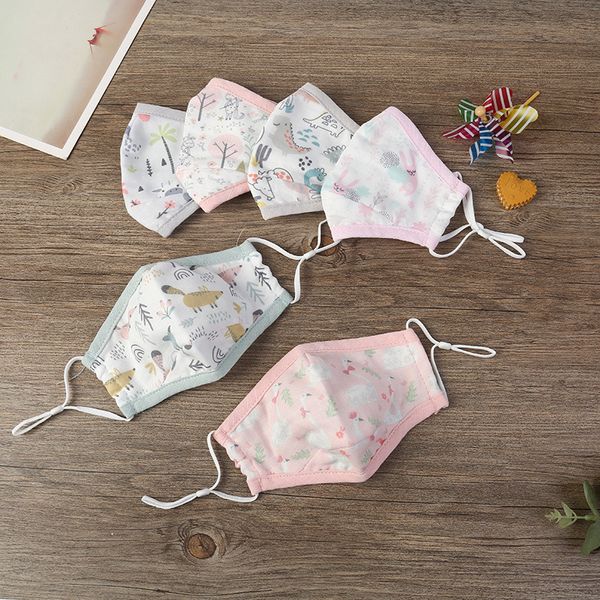 

20pcs designer children cotton mask thin section breathable baby dust-proof gauze children's washable mask 0-3 years old in stock