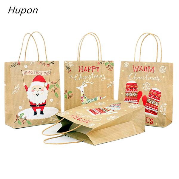 

santa 1pc merry bags christmas gift claus & sacks paper candy box by handle christmas party favors kids gift container supplies