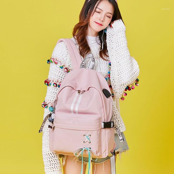 

backpack korean fashion leisure backpack student bag large capacity college girl computer bag1