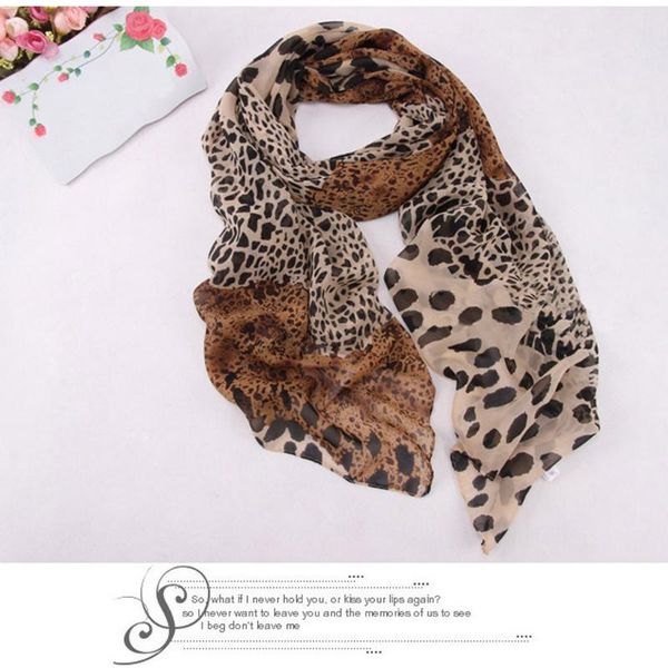 

scarves women's leopard print little silk scarf hair tie band neckerchief multi-purpose 160cm fashion autumn winter soft wrap, Blue;gray