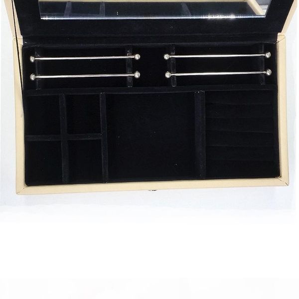 

pu leather jewelry packaging boxes for european pandora charms beads pendants bracelets and necklaces diy jewelry retail box, Black;white