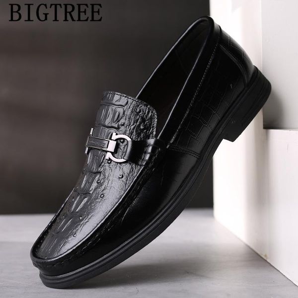 

dress shoes oxford for men crocodile classic coiffeur mens formal genuine leather wedding 2021, Black