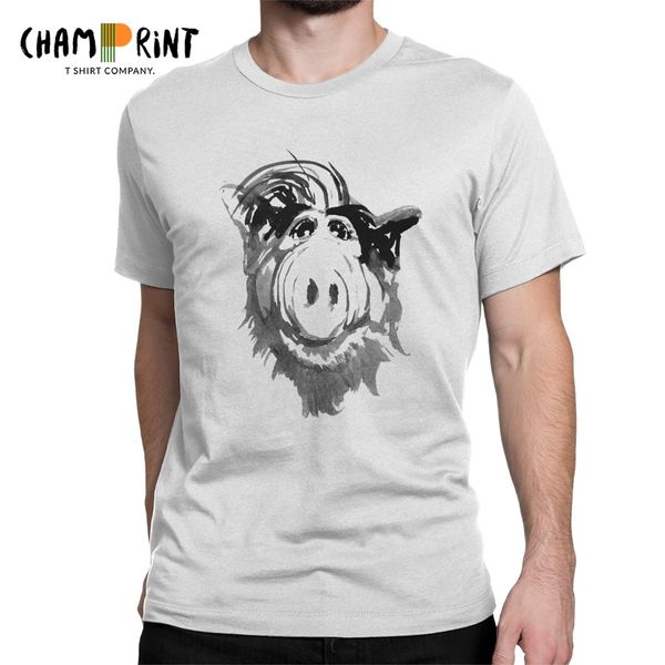 

sport alf melmac 80s tv alien gordon shumway men t shirts vintage tee shirt round neck t-shirts pure cotton birthday gift