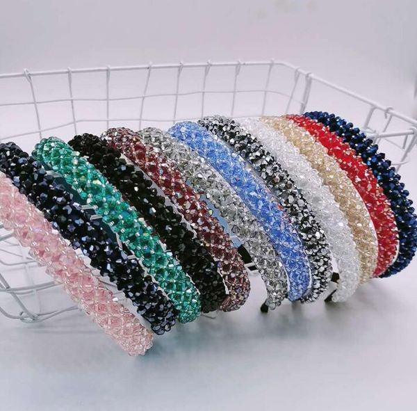 

new red diamond headbands for women of party with crystal 12 pcs de@si#gner head bands rhinestone headbands wholesale, Black;brown