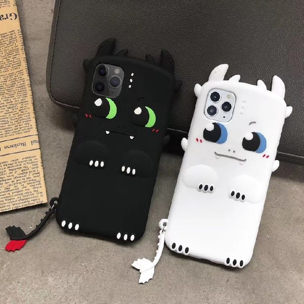 

cattoon 3d little monsters silicone phone case for iphone 11 pro max iphpne x xs max xr camera pattem soft back cover