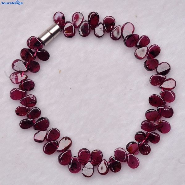 

wholesale red wine natural garnet stone bracelets water drop beads bracelet lucky for women girl gift crystal bracelet jewelry y200730, Black