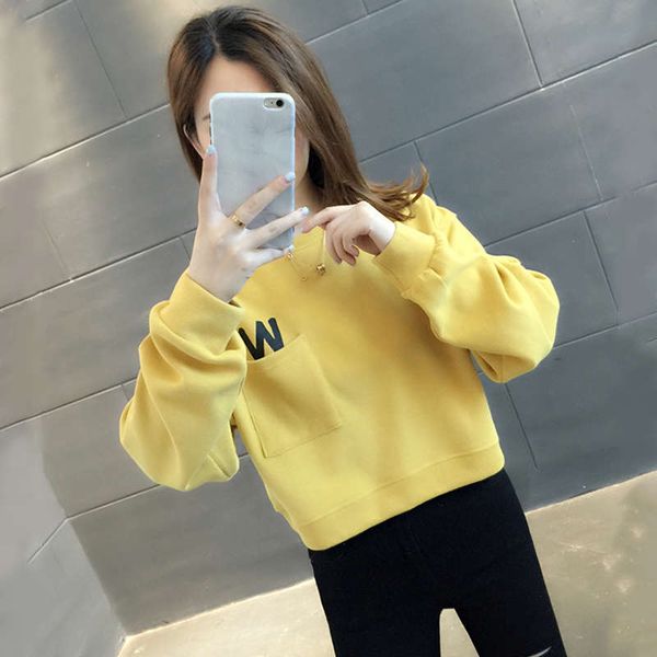 

2sf4bshort sweater 2020 new women's clothing spring and autumn thin high waist coat small foreign style top, Black