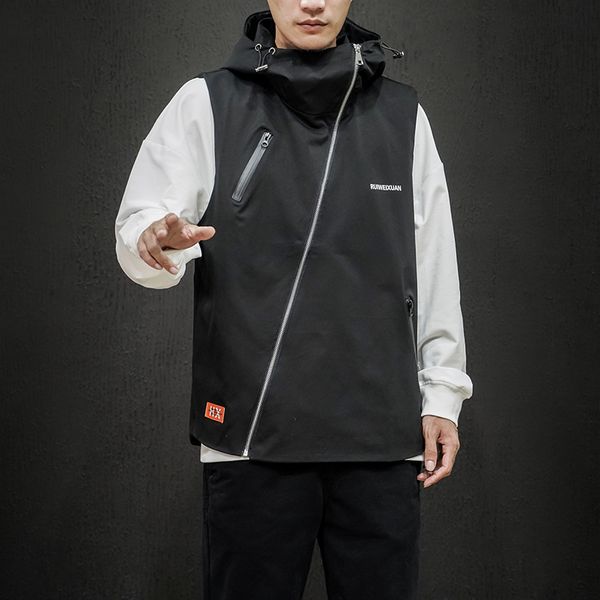 

2021 new autumn spring clothes sleeveless jacket vest thin p size 5xl 6xl 7xl v17q, Black;white