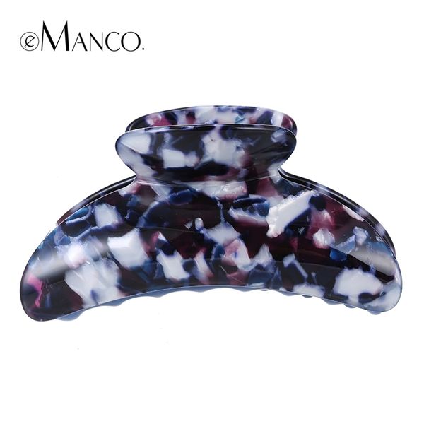 

big acetate hair clips claw multicolor print hair claws clamp barrette simple acrylic hairpins claws ornament emanco ha00032 y200323, Slivery;golden