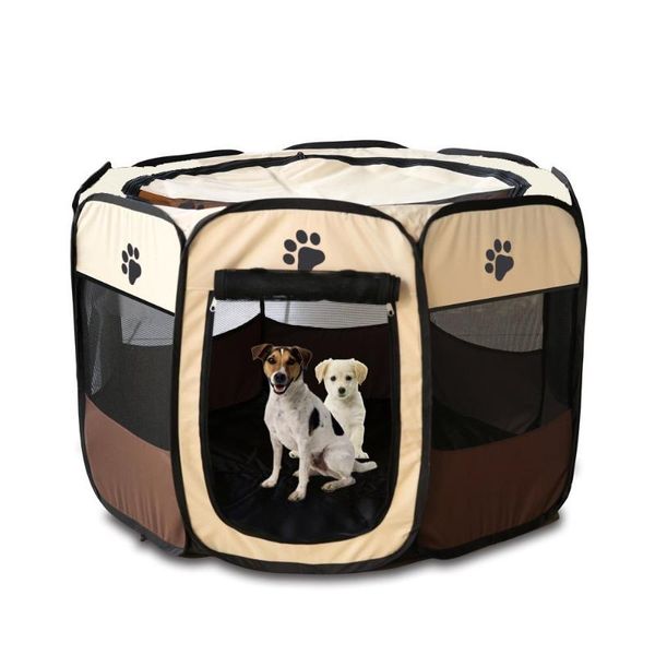 

kennels & pens portable dog cage folding dogs kennel outdoor fences pet tent house for small playpen crate delivery room supplies