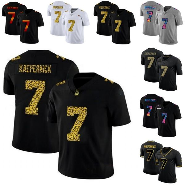 

men #7 colin kaepernick multi-color black 2020 crucial catch vapor untouchable limited women youth nfl jerseys, Black;red