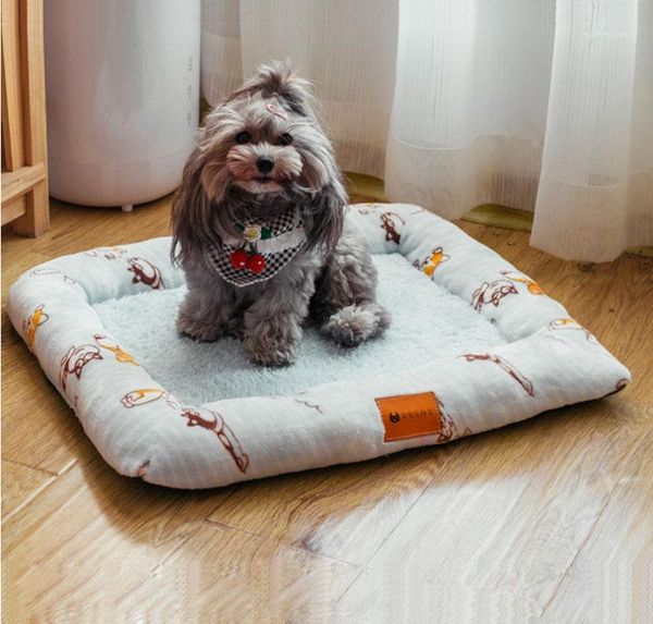 

soft flannel foldable pet dog mat winter thicken warm cat cushion portable sleeping bed for small medium large dogs pet supplies1
