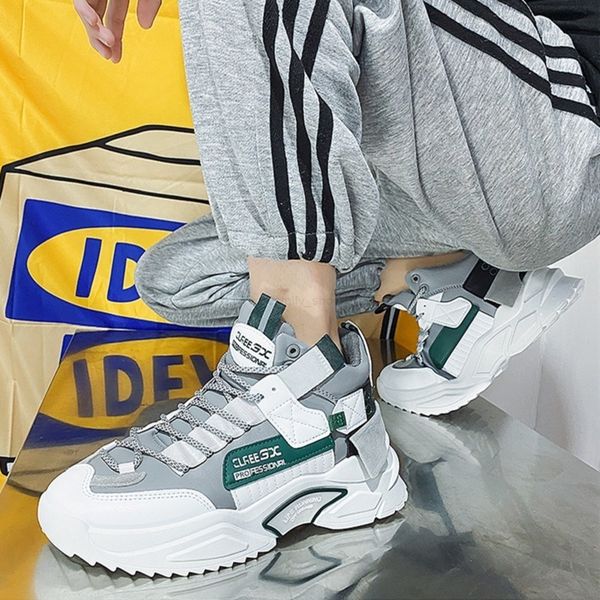 

men shoes korean style trendy high sports running casual increase shoes 5526