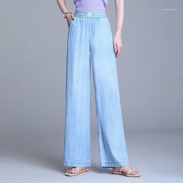 

women's jeans yuanwei] spot sale of a wide leg pants in summer 20211, Blue