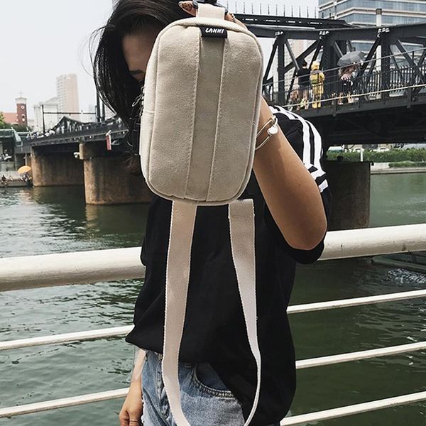 

waist bags mochilas fashion canvas women lady chest single versatile classic solid polyester shoulder crossbody purse1