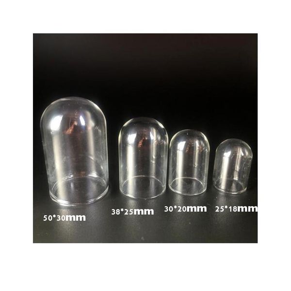 

100pcs hollow cylinder glass tube locket pendant glass bottle vial cover dome pendant handmade jewelry findings differ qylwbm, Black