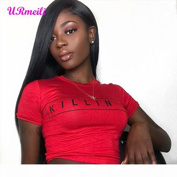 

360 lace frontal wig for women brazilian virgin human hair wigs with baby hair urmeili straight 360 lace wig pre plucked 150% density, Black;brown