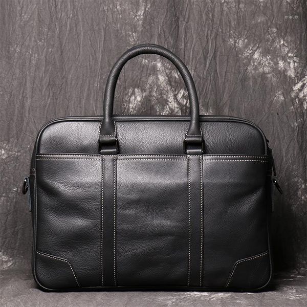 

briefcases briefcase bag 15.6 inch for men computer and tablet shoulder retro leather laptravel large business tote carrying case1