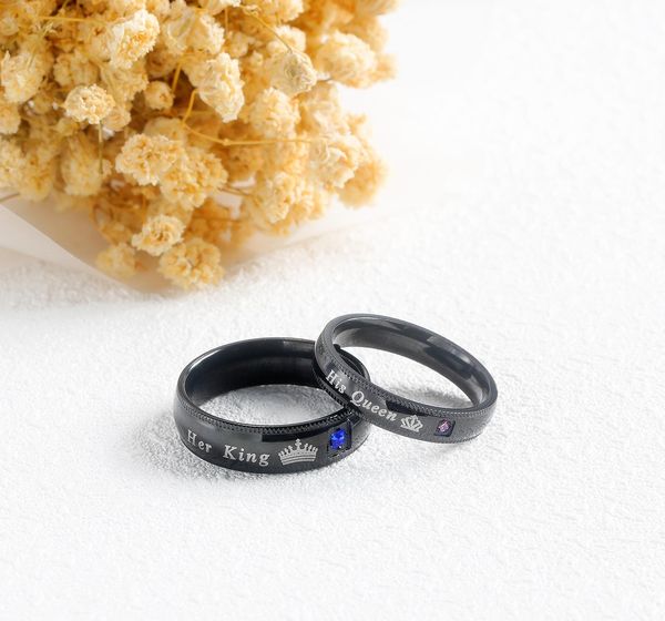 

ее король его королева корона lover titanium steel11, Silver