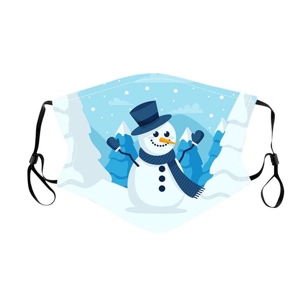 

children christmas masks cotton fabric print reusable washable breathable face cover facemasks kids festive party supplies 30 wmtwuw
