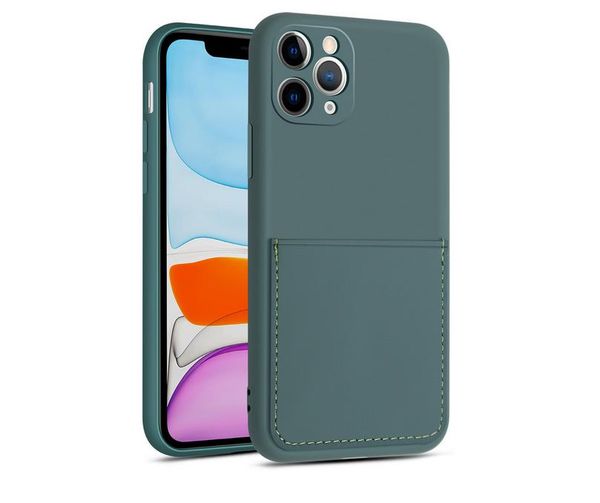 

for iphone 12 mini pro max 11 xr x xs 8 7 plus card slot soft tpu case shockproof silicone phone protective wallet cover