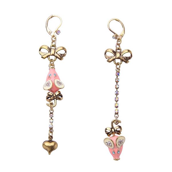 

dangle & chandelier latest fashion jewelry pink black asymmetric mouse earring pendant chic animal earrings for women, Silver
