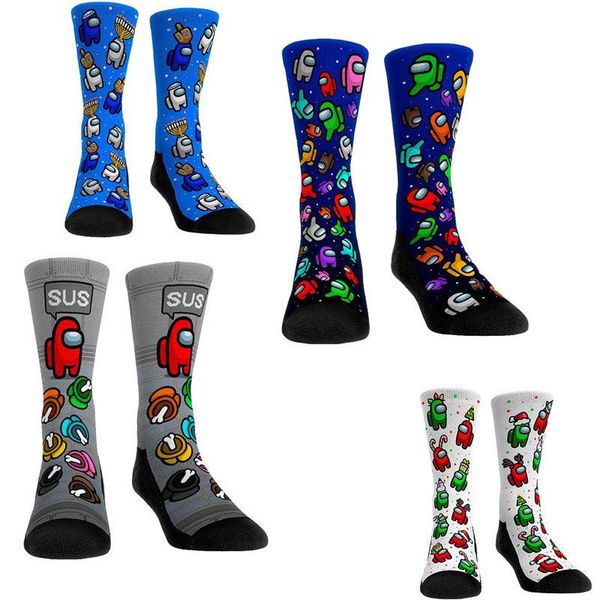 

anime game among long socks stockings women men cosplay polyester printing games prop christmas gift unisex, Black;white