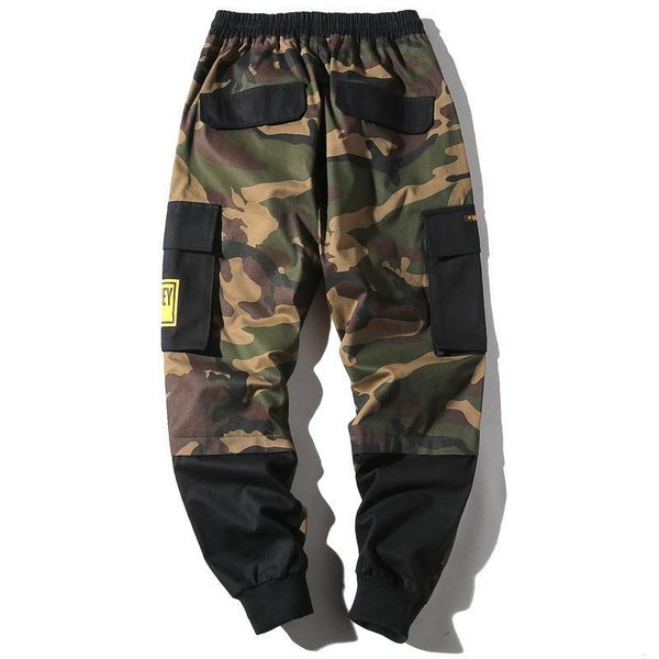 

spring/fall cargo pants men's trend casual multi-pocket haroon leggings kg-166, Black