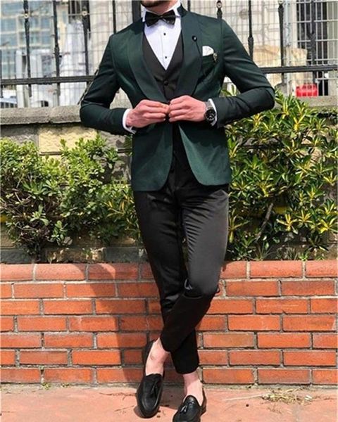 

new arrival groomsmen shawl lapel groom tuxedos one button men suits wedding/prom/dinner man blazer ( jacket+pants+tie+vest, Black;gray