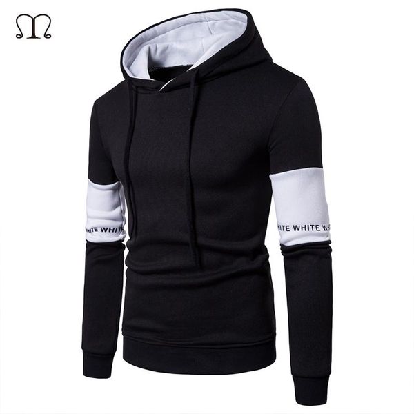 

casual mens hoodies streetwear hip hop long sleeve hoodie men black white bodybuilding sweatshirts male sportswear hoody jacket