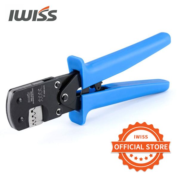 IWISS IWS-3220 Pinza a crimpare a cricchetto Utensili a crimpare manuali per pin del connettore a passo stretto Intervallo di crimpatura 0,03-0,5 mm² (AWG: 32-20) Y200321