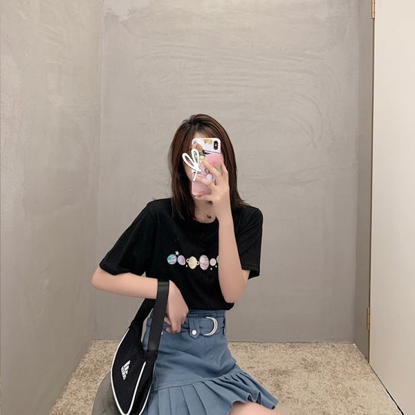 

lpvjp summer t-shirt new short sleeve 2020 women's white korean loose ins fashion dressfire half dress super dresssleeve cotton dress