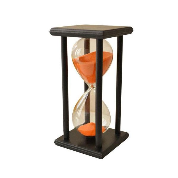 

nocm-colors 60min wooden sand sandglass hourglass timer clock decor unique gift type:60min black bbyxvn bdesports