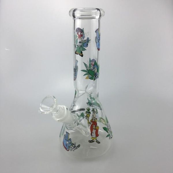 

25cm Unique Beaker Glass Oil Rigs Dab Recycler Dab Rig Glass Bong Oil Rigs Water Pipe with Bowl Heady Bongs Klein Hookah Popes FY2222