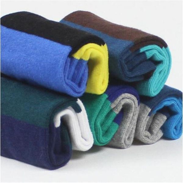 

fralosha 2021 new men cotton socks male happy warm socks stripes men's colorful series for four seasons long rp1521, Black