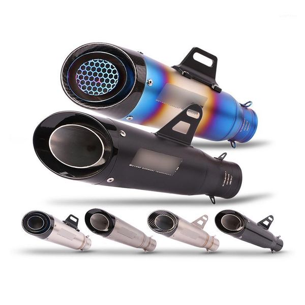 

universal 38-51mm 38-61mm motorcycle exhaust tail pipe no db killer escape street bike exhaust tips dirt bike atv steel carbon1