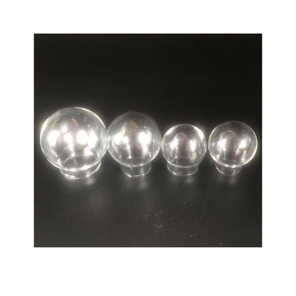 

10 pieces 30x20mm 25x15mm 20x15mm 20x12mm transparent hollow glass round ball glass globe pendant jewelry accessory bbyehl, Black