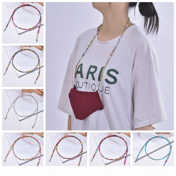 

bohemian bead mask hanging rope fashion colored eyewear chain mask anti-lost mask extension holder eyeglasses chain ffa4424
