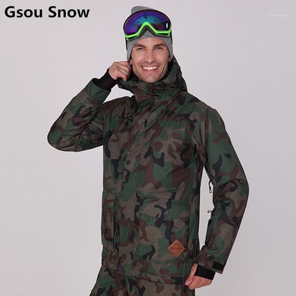 

skiing jackets gsou snow winter insulated ski jacket men snowboard army green camouflage suits for veste homme jas heren1