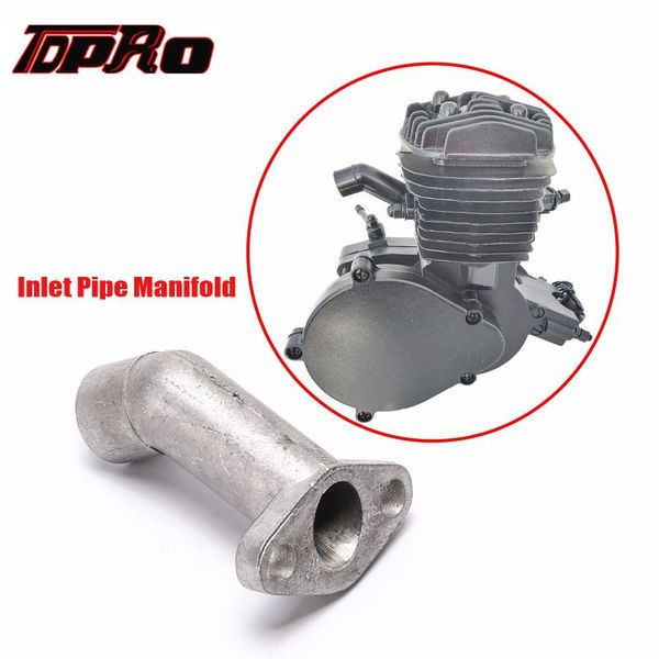 

tdpro carburetor short offset exhaust & inlet pipe intake manifold for 43cc 47cc 49cc 66cc 80cc 2 stroke motorized bicycle bike