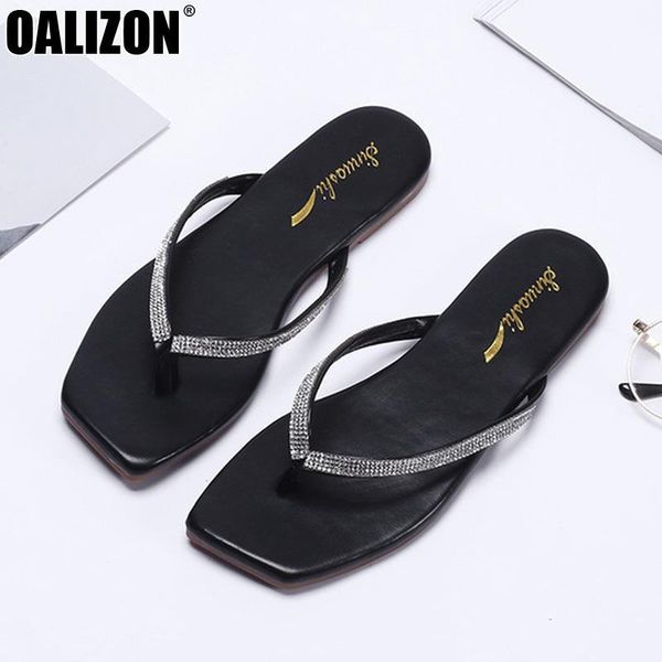 

slippers fashion summer ladies rhinestone women casual slides flat toepost thong sandals lady mules flip flops scuff shoes r2891, Black
