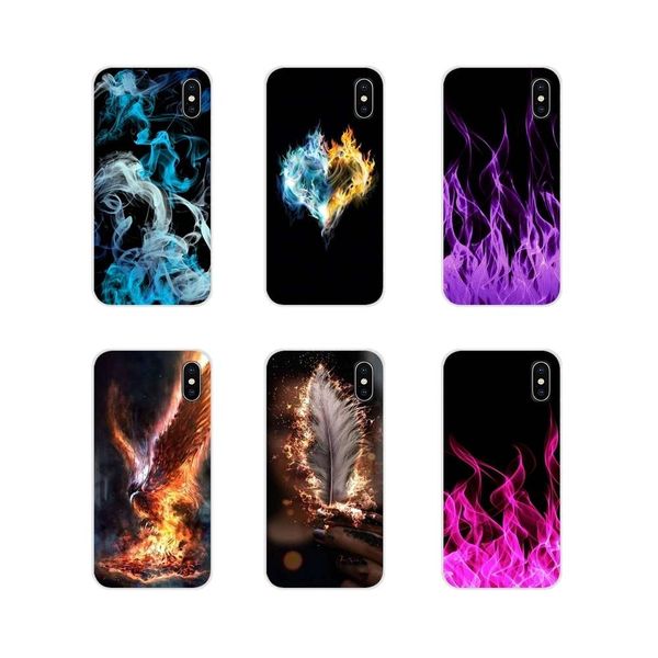 

3ew2qfor samsung galaxy s2 s3 s4 s5 mini s6 s7 edge s8 s9 s10e lite plus accessories phone shell covers artistic personality flame