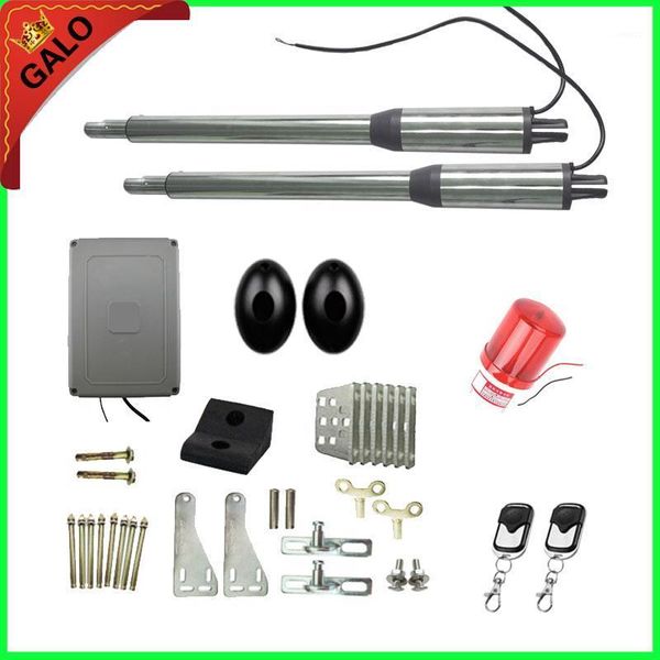 

fingerprint access control double arms swing gate opener door motor kit with remotes ( pocells,warning light,keypad, gsm operator optional)1