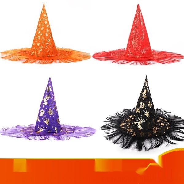 

mqdal halloween costume hat dress up children's props witch wizard and wo party cap men women capprop cap boys kindergarten girls hat q