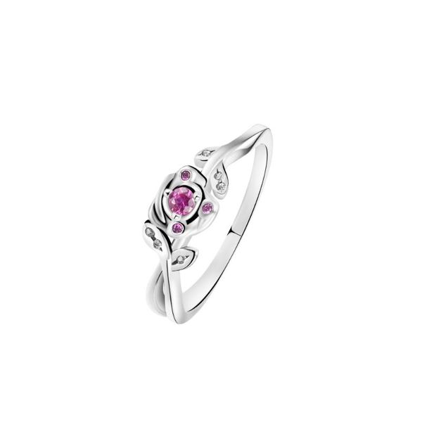 Anéis de Conjunto CKK Enchanted Rose para Mulheres 100% 925 Sterling Silver Jewelry Party Anillos Mujer Anel