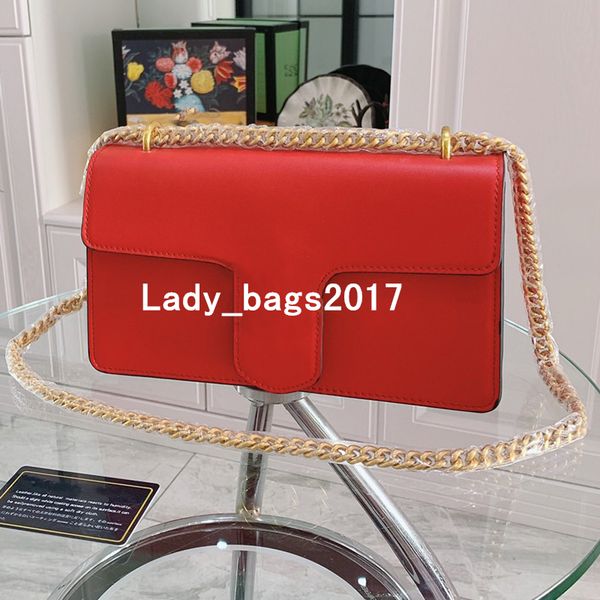 

classic retro box bags thick chain shoulder bag genuine leather lady messenger bags love heart chain crossbody handbag purse